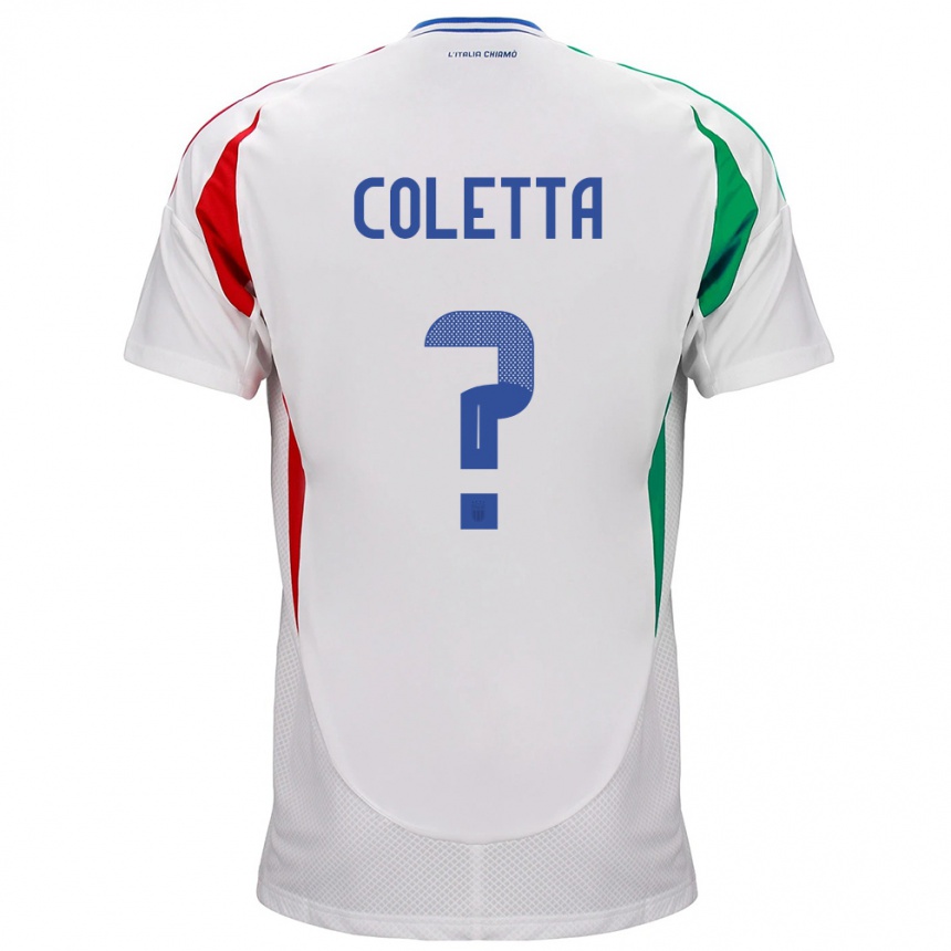 Men Football Italy Federico Coletta #0 White Away Jersey 24-26 T-Shirt Australia