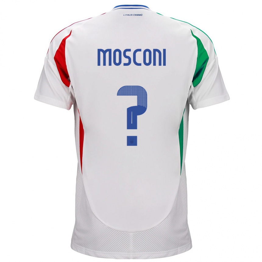 Men Football Italy Mattia Mosconi #0 White Away Jersey 24-26 T-Shirt Australia