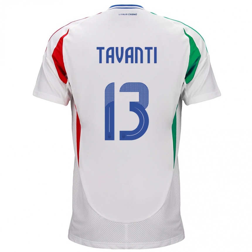 Men Football Italy Samuele Tavanti #13 White Away Jersey 24-26 T-Shirt Australia