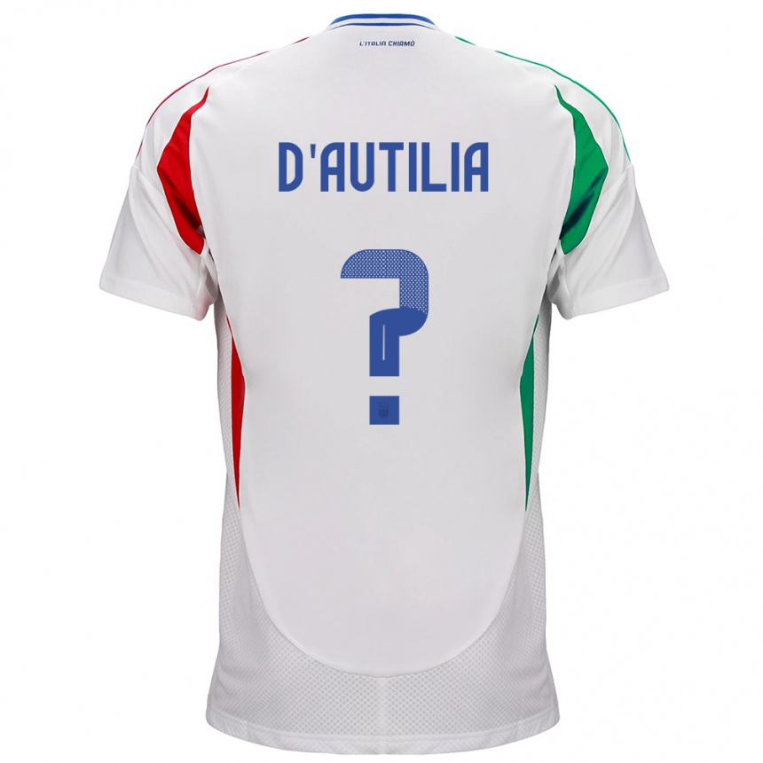 Men Football Italy Renato Widmer D’autilia #0 White Away Jersey 24-26 T-Shirt Australia