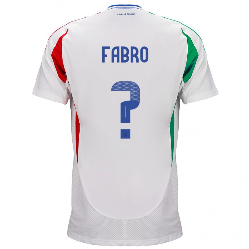 Men Football Italy Jacopo Del Fabro #0 White Away Jersey 24-26 T-Shirt Australia