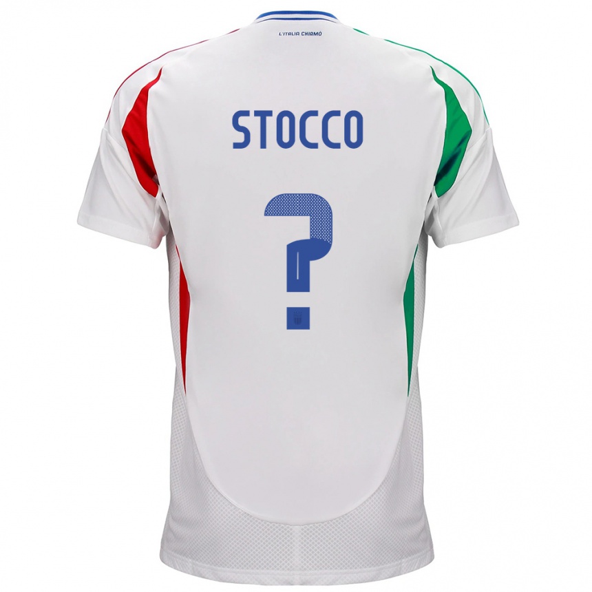 Men Football Italy Pietro Stocco #0 White Away Jersey 24-26 T-Shirt Australia