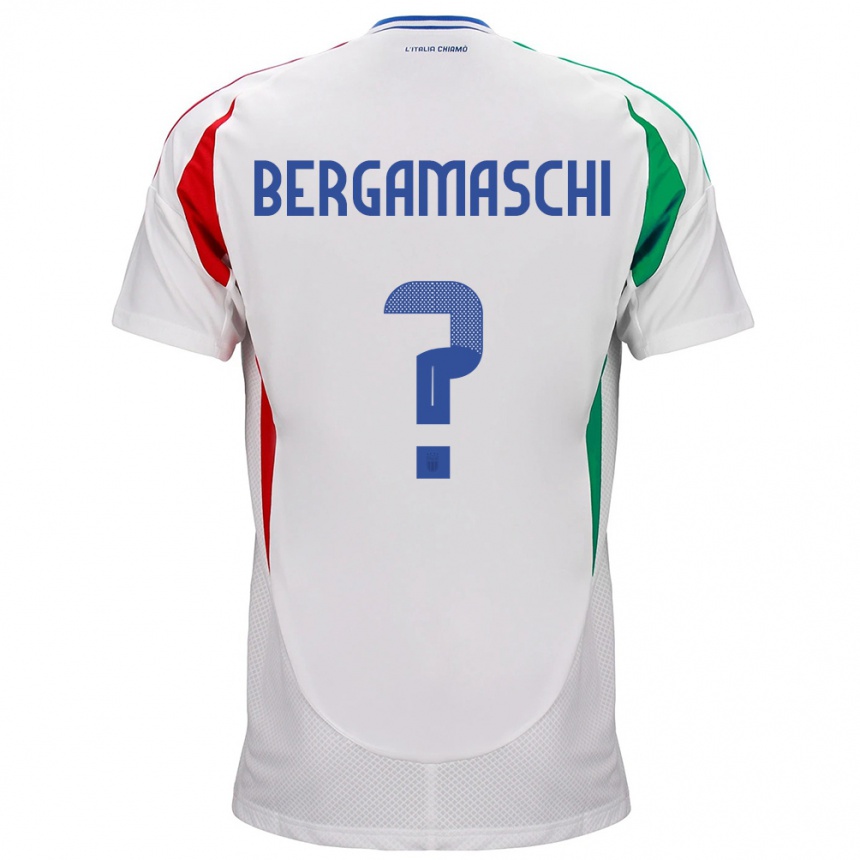 Men Football Italy Valentina Bergamaschi #0 White Away Jersey 24-26 T-Shirt Australia