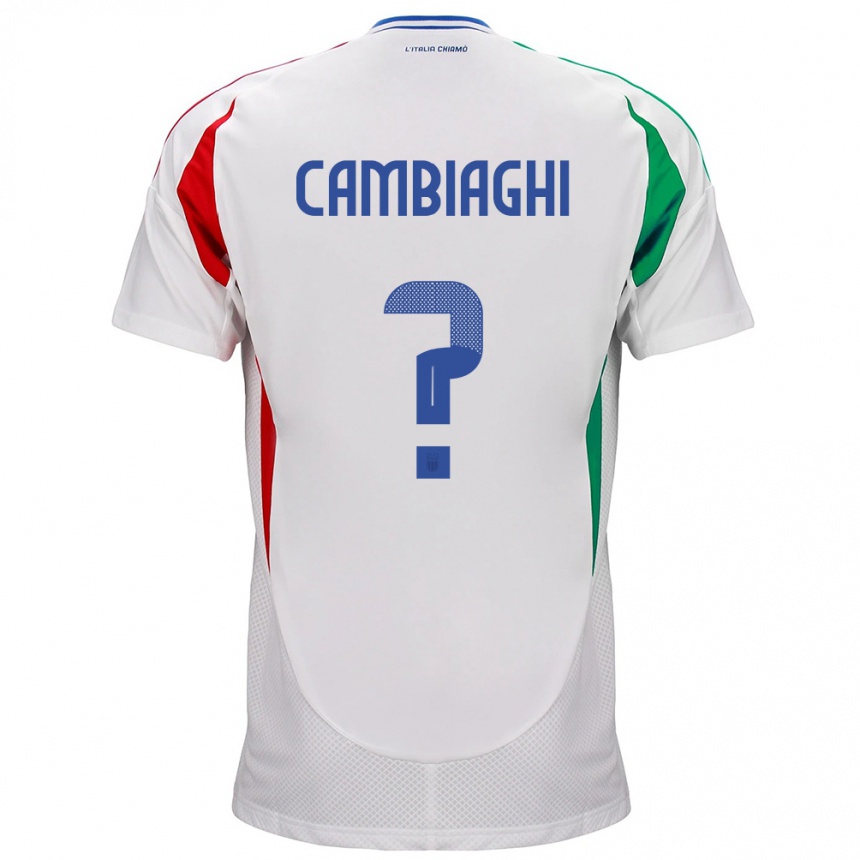 Men Football Italy Michela Cambiaghi #0 White Away Jersey 24-26 T-Shirt Australia