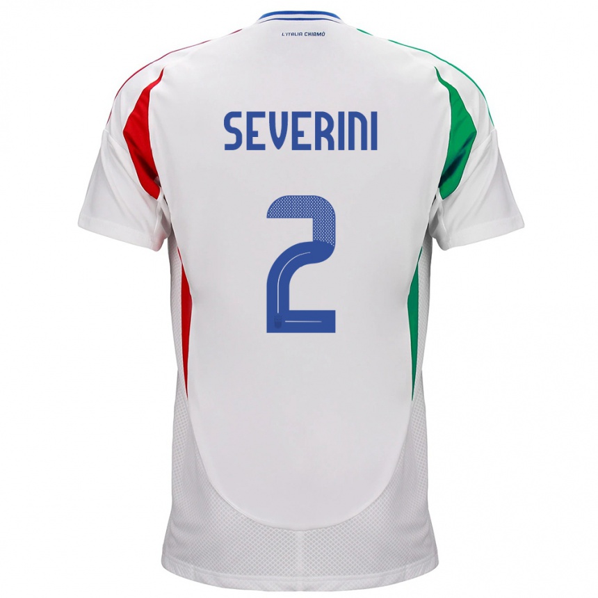 Men Football Italy Emma Severini #2 White Away Jersey 24-26 T-Shirt Australia