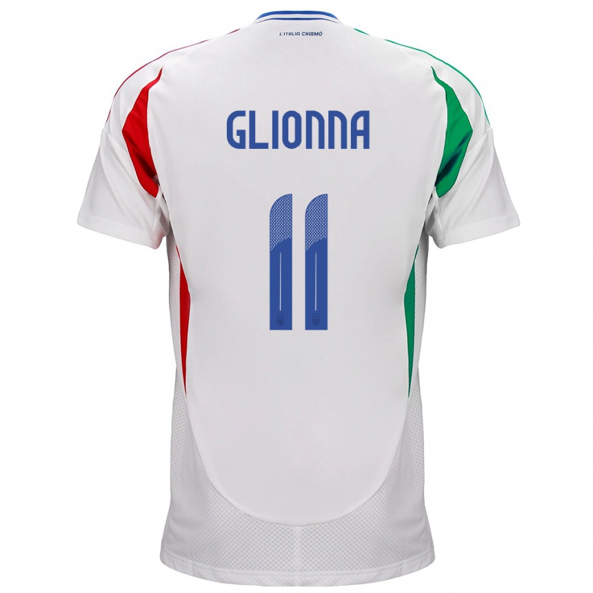 Men Football Italy Benedetta Glionna #11 White Away Jersey 24-26 T-Shirt Australia