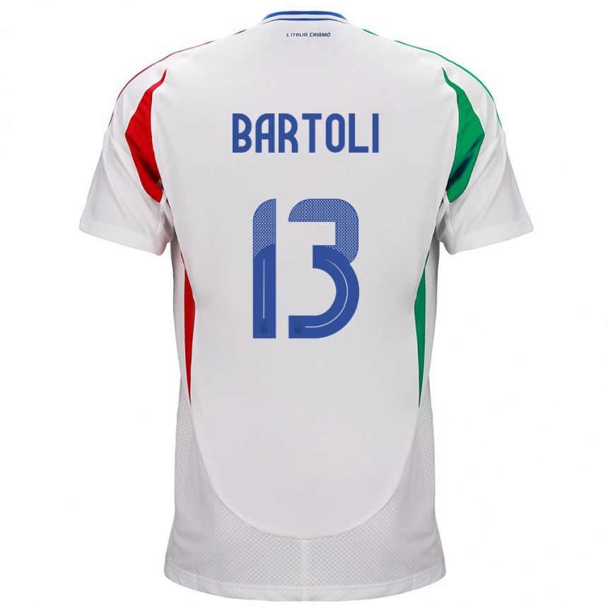 Men Football Italy Elisa Bartoli #13 White Away Jersey 24-26 T-Shirt Australia