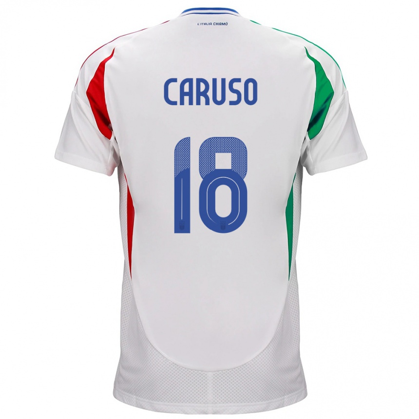 Men Football Italy Arianna Caruso #18 White Away Jersey 24-26 T-Shirt Australia