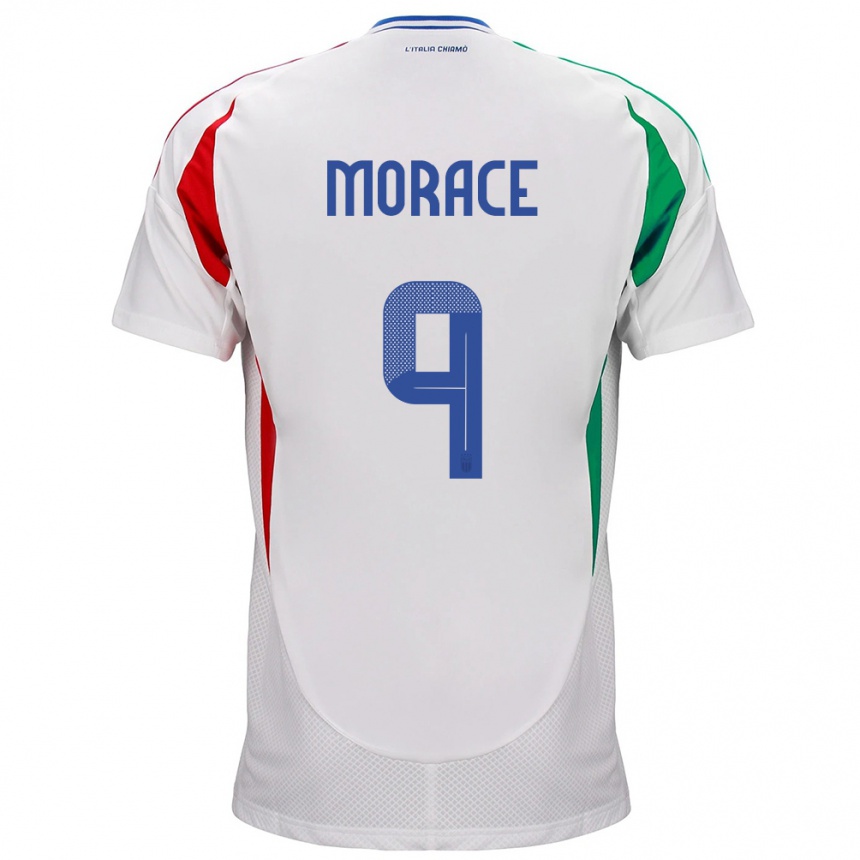 Men Football Italy Carolina Morace #9 White Away Jersey 24-26 T-Shirt Australia