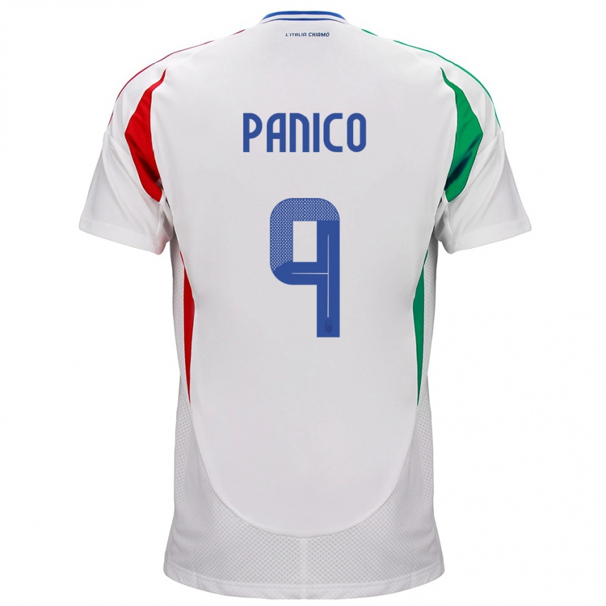 Men Football Italy Patrizia Panico #9 White Away Jersey 24-26 T-Shirt Australia