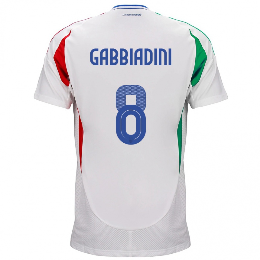 Men Football Italy Melania Gabbiadini #8 White Away Jersey 24-26 T-Shirt Australia