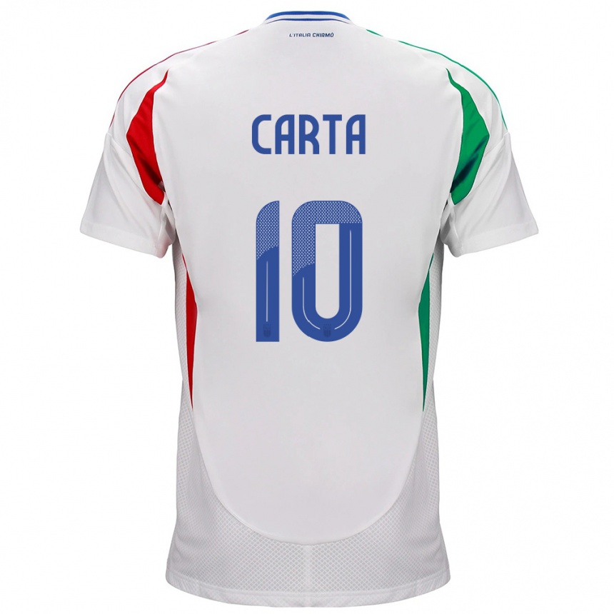 Men Football Italy Antonella Carta #10 White Away Jersey 24-26 T-Shirt Australia