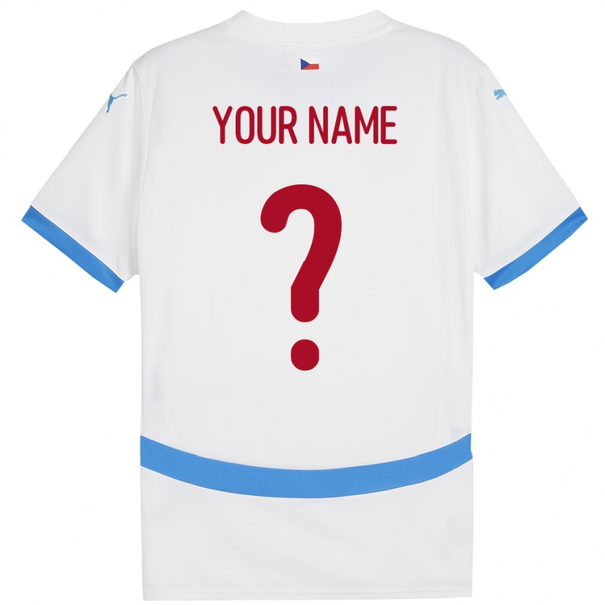 Men Football Czech Republic Your Name #0 White Away Jersey 24-26 T-Shirt Australia