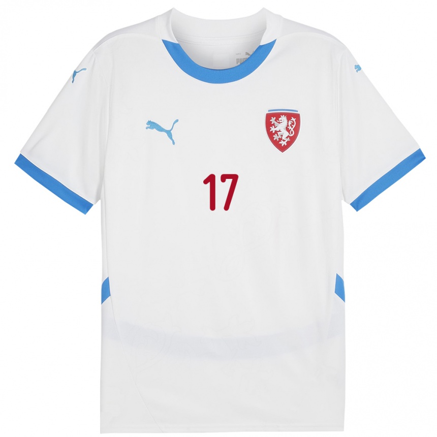 Men Football Czech Republic Albert Labik #17 White Away Jersey 24-26 T-Shirt Australia