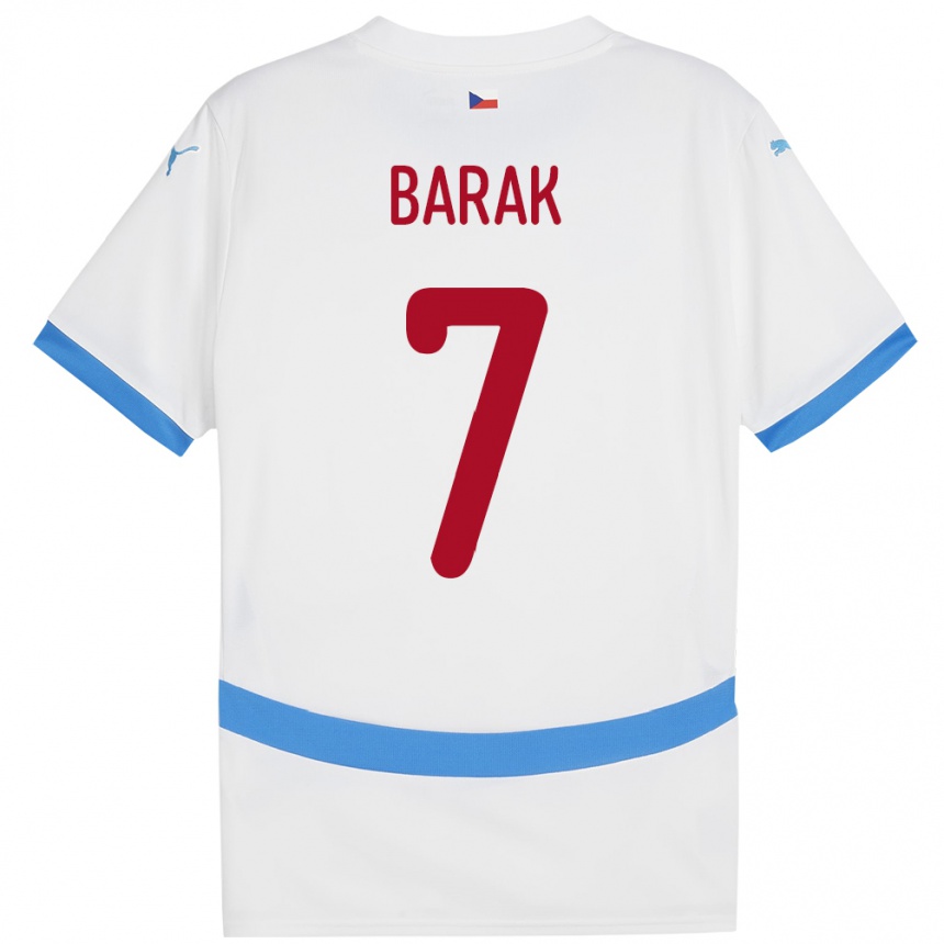 Men Football Czech Republic Antonín Barák #7 White Away Jersey 24-26 T-Shirt Australia