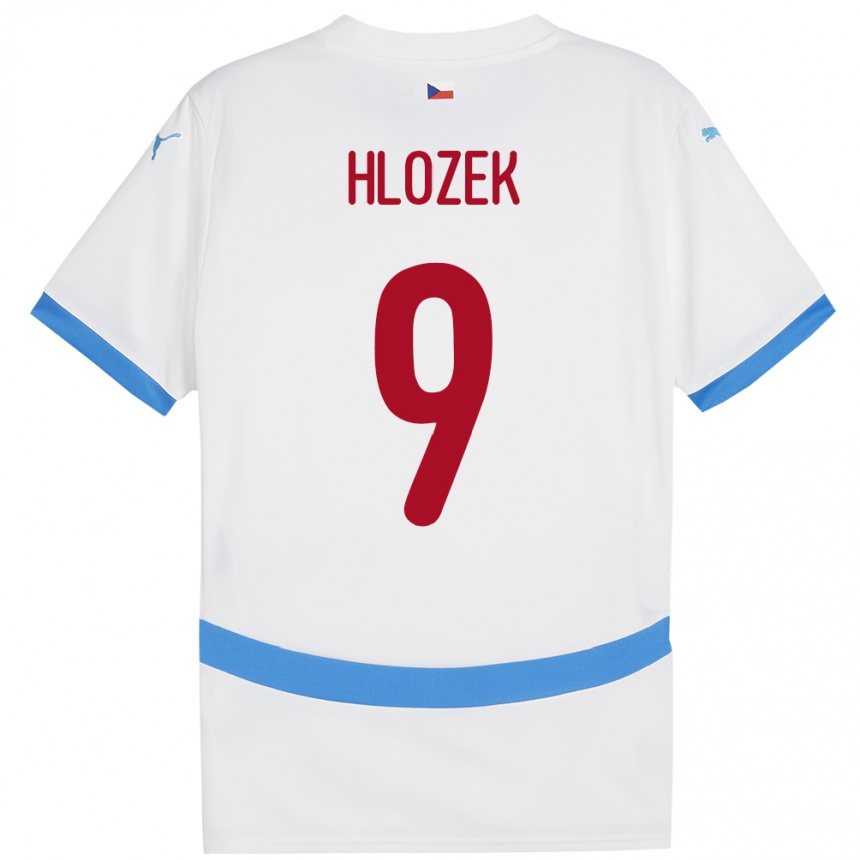 Men Football Czech Republic Adam Hlozek #9 White Away Jersey 24-26 T-Shirt Australia