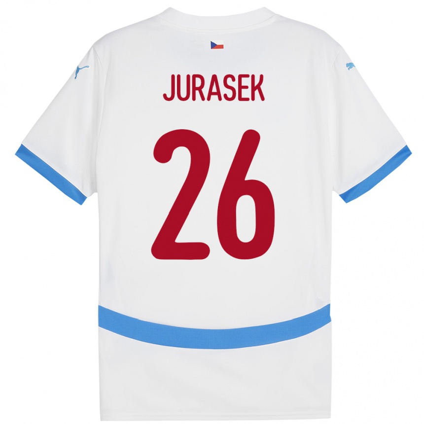 Men Football Czech Republic Matej Jurasek #26 White Away Jersey 24-26 T-Shirt Australia