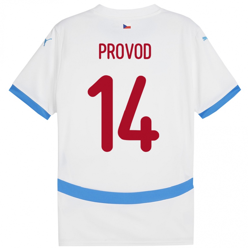 Men Football Czech Republic Lukas Provod #14 White Away Jersey 24-26 T-Shirt Australia