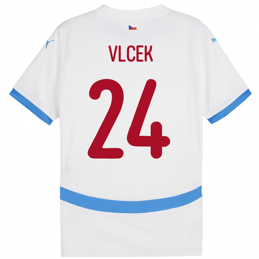 Men Football Czech Republic Tomas Vlcek #24 White Away Jersey 24-26 T-Shirt Australia