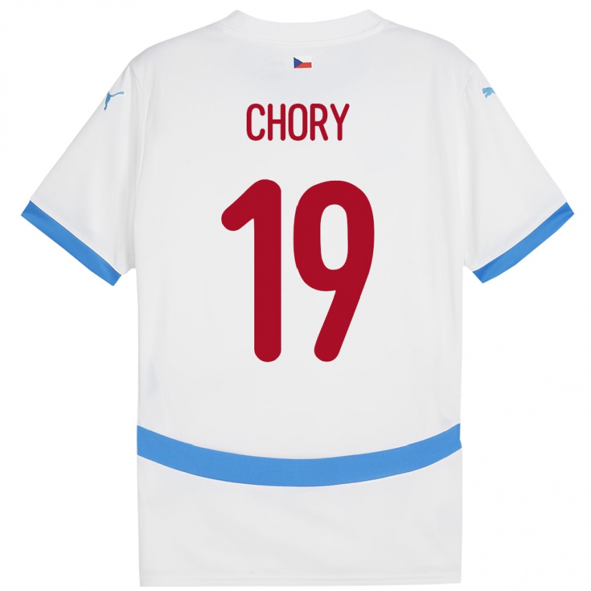 Men Football Czech Republic Tomas Chory #19 White Away Jersey 24-26 T-Shirt Australia