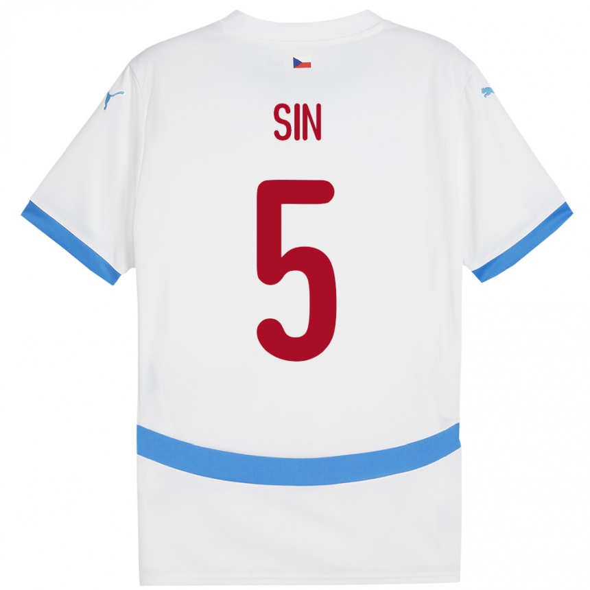 Men Football Czech Republic Matej Sin #5 White Away Jersey 24-26 T-Shirt Australia