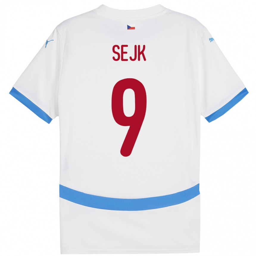 Men Football Czech Republic Vaclav Sejk #9 White Away Jersey 24-26 T-Shirt Australia