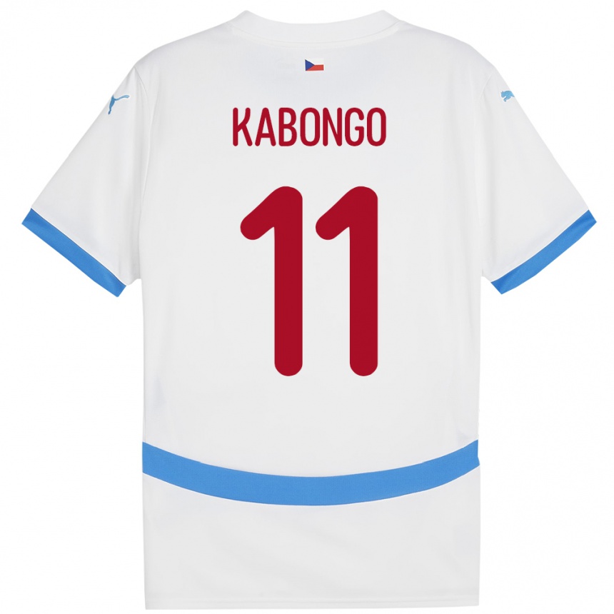 Men Football Czech Republic Christophe Kabongo #11 White Away Jersey 24-26 T-Shirt Australia