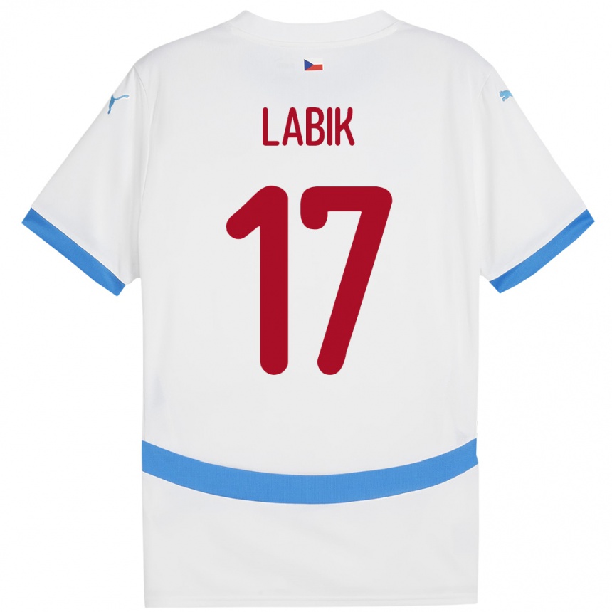 Men Football Czech Republic Albert Labik #17 White Away Jersey 24-26 T-Shirt Australia