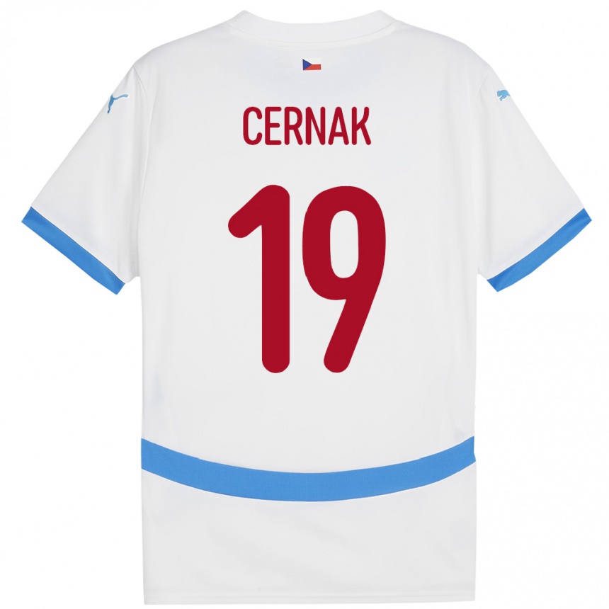 Men Football Czech Republic Michal Cernak #19 White Away Jersey 24-26 T-Shirt Australia