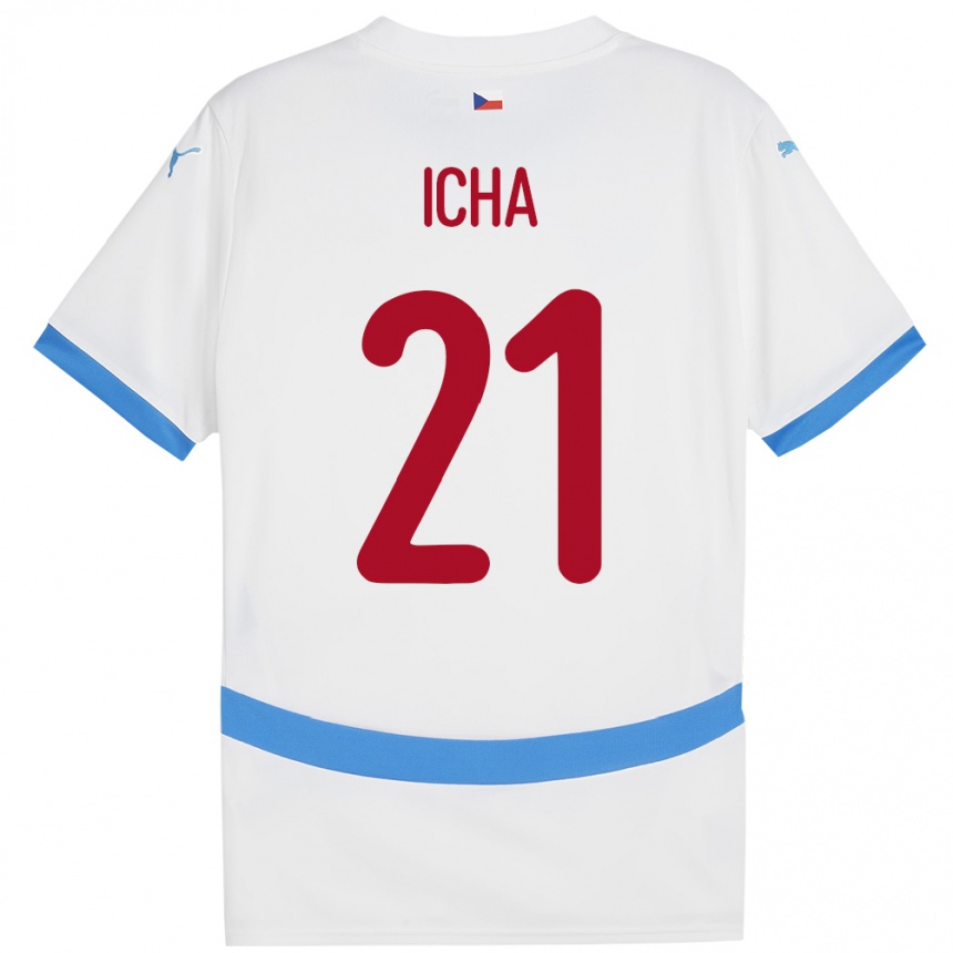 Men Football Czech Republic Marek Icha #21 White Away Jersey 24-26 T-Shirt Australia