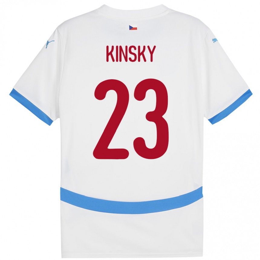 Men Football Czech Republic Antonin Kinsky #23 White Away Jersey 24-26 T-Shirt Australia