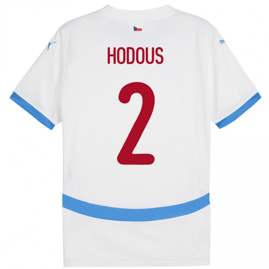 Men Football Czech Republic Petr Hodous #2 White Away Jersey 24-26 T-Shirt Australia