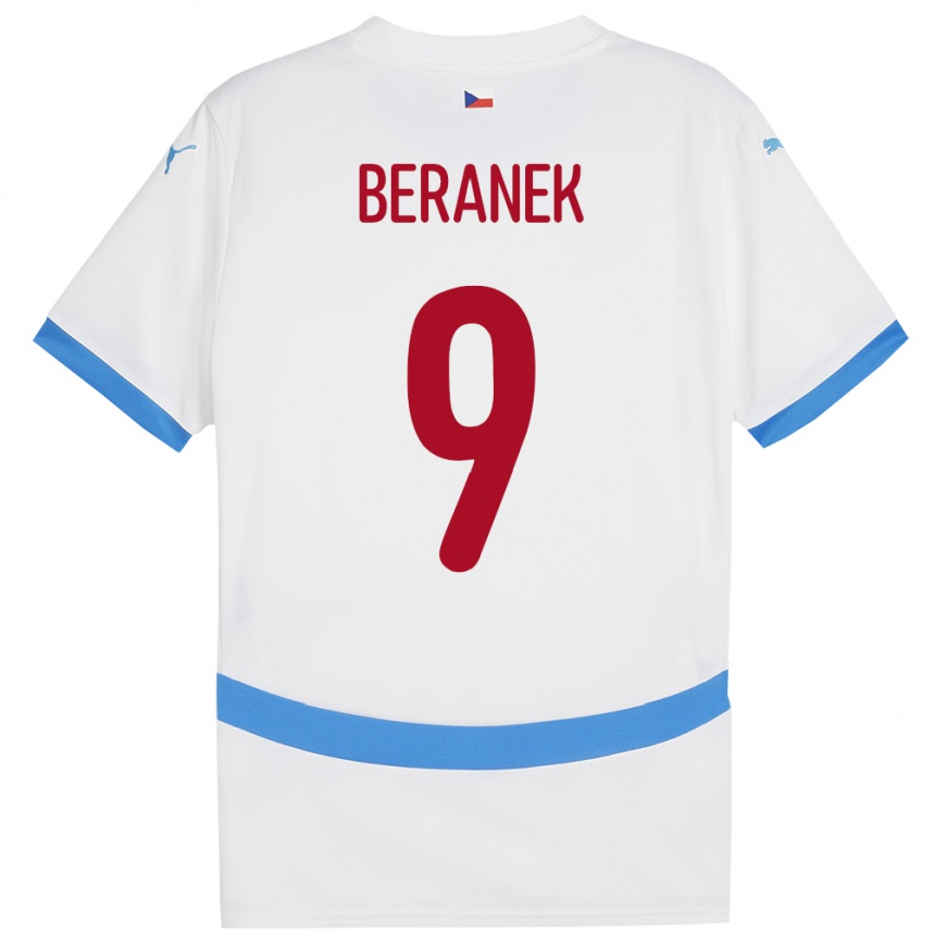 Men Football Czech Republic Marek Beranek #9 White Away Jersey 24-26 T-Shirt Australia