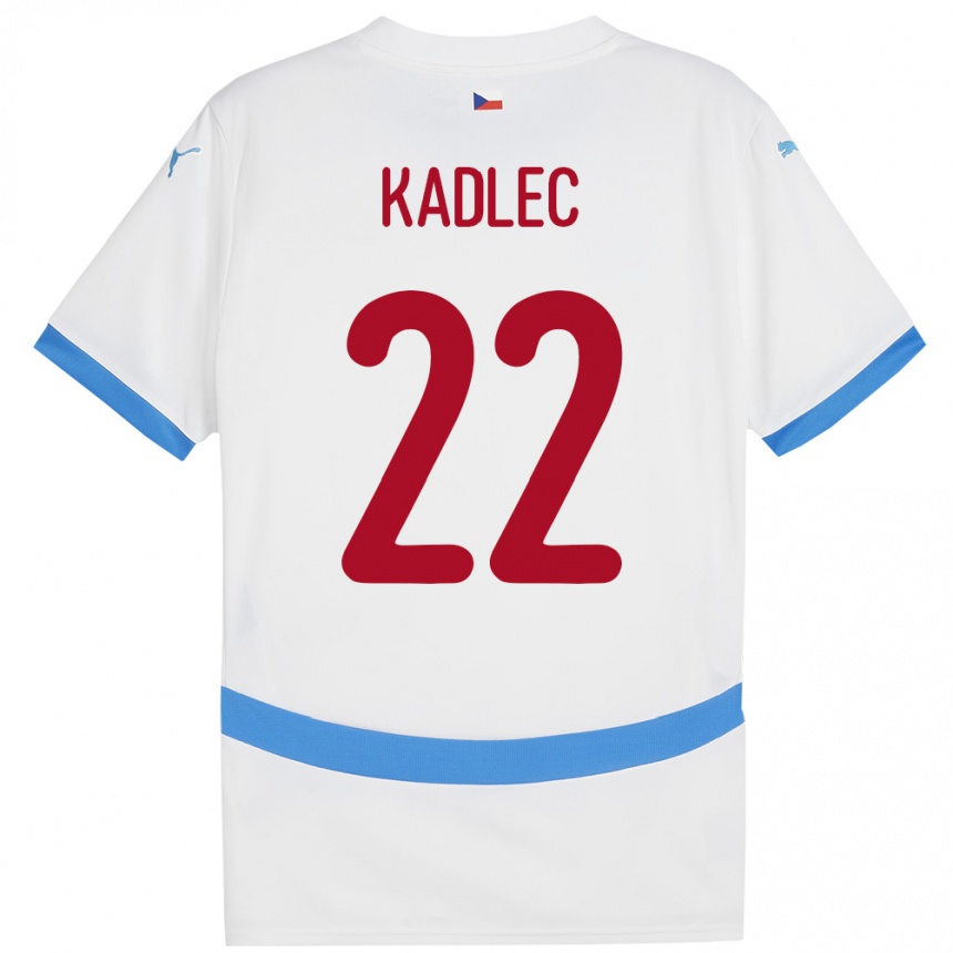 Men Football Czech Republic Adam Kadlec #22 White Away Jersey 24-26 T-Shirt Australia