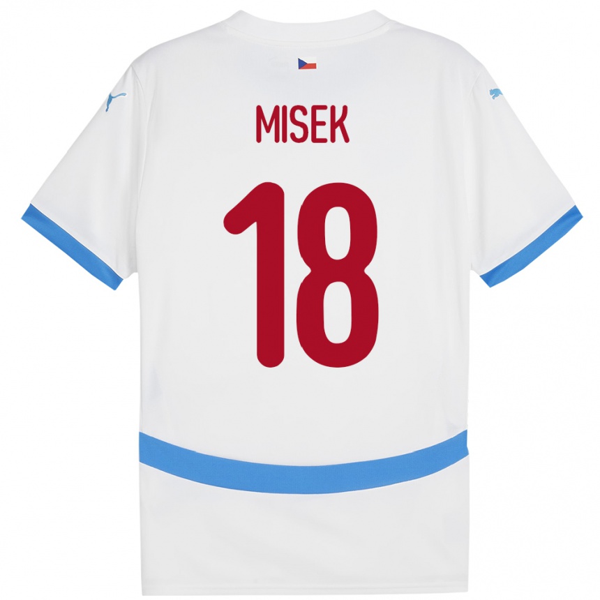 Men Football Czech Republic Stepan Misek #18 White Away Jersey 24-26 T-Shirt Australia