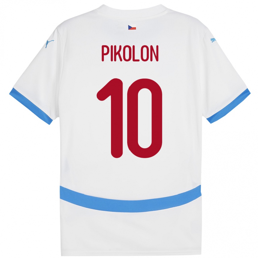 Men Football Czech Republic Samuel Pikolon #10 White Away Jersey 24-26 T-Shirt Australia