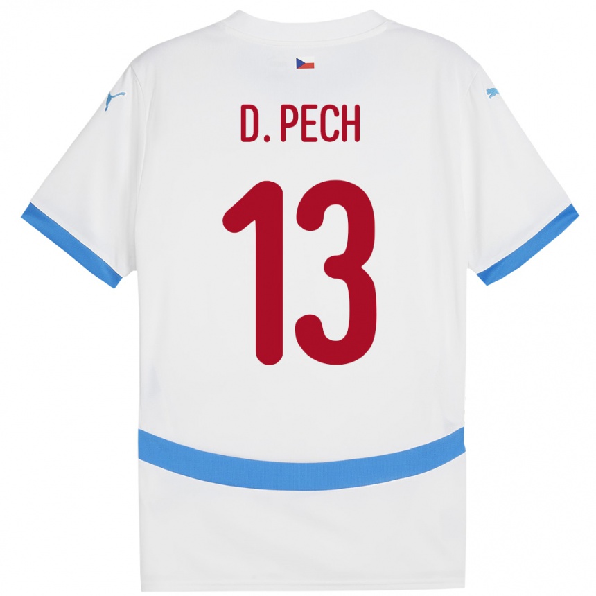 Men Football Czech Republic Dominik Pech #13 White Away Jersey 24-26 T-Shirt Australia