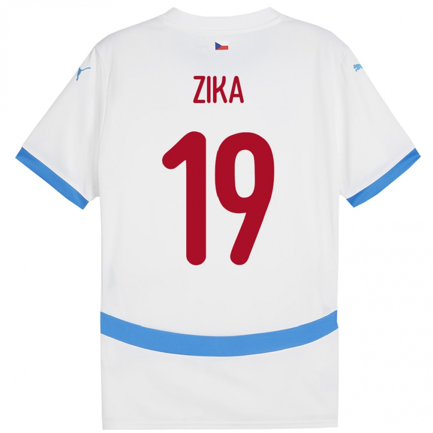 Men Football Czech Republic Petr Zika #19 White Away Jersey 24-26 T-Shirt Australia