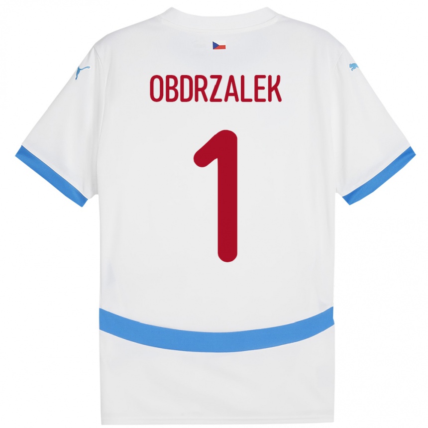 Men Football Czech Republic Marek Obdrzalek #1 White Away Jersey 24-26 T-Shirt Australia