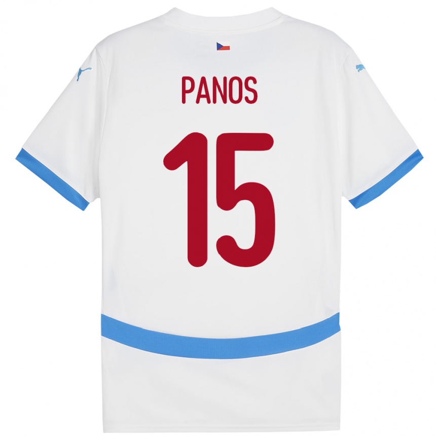 Men Football Czech Republic Jiri Panos #15 White Away Jersey 24-26 T-Shirt Australia