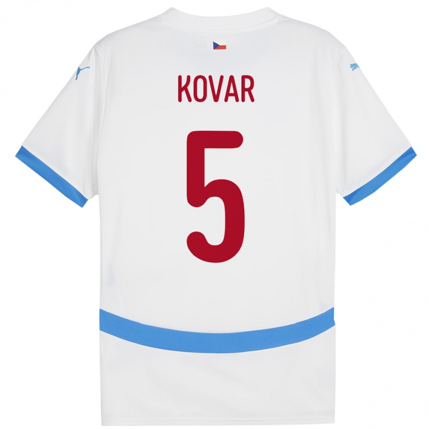 Men Football Czech Republic Martin Kovar #5 White Away Jersey 24-26 T-Shirt Australia