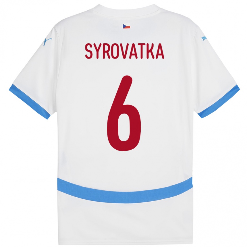 Men Football Czech Republic Matyas Syrovatka #6 White Away Jersey 24-26 T-Shirt Australia