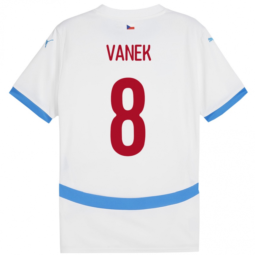 Men Football Czech Republic Lukas Vanek #8 White Away Jersey 24-26 T-Shirt Australia