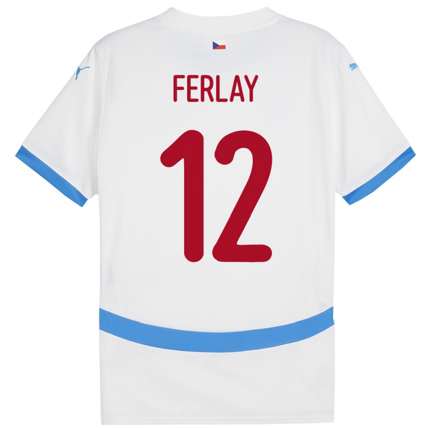 Men Football Czech Republic Ruben Ferlay #12 White Away Jersey 24-26 T-Shirt Australia