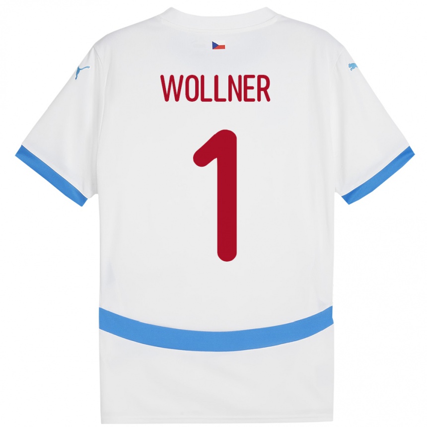 Men Football Czech Republic Vojtech Wollner #1 White Away Jersey 24-26 T-Shirt Australia