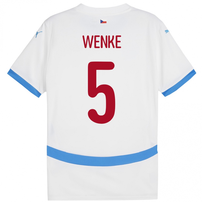 Men Football Czech Republic Eduard Wenke #5 White Away Jersey 24-26 T-Shirt Australia