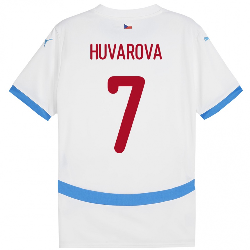 Men Football Czech Republic Dominika Huvarová #7 White Away Jersey 24-26 T-Shirt Australia