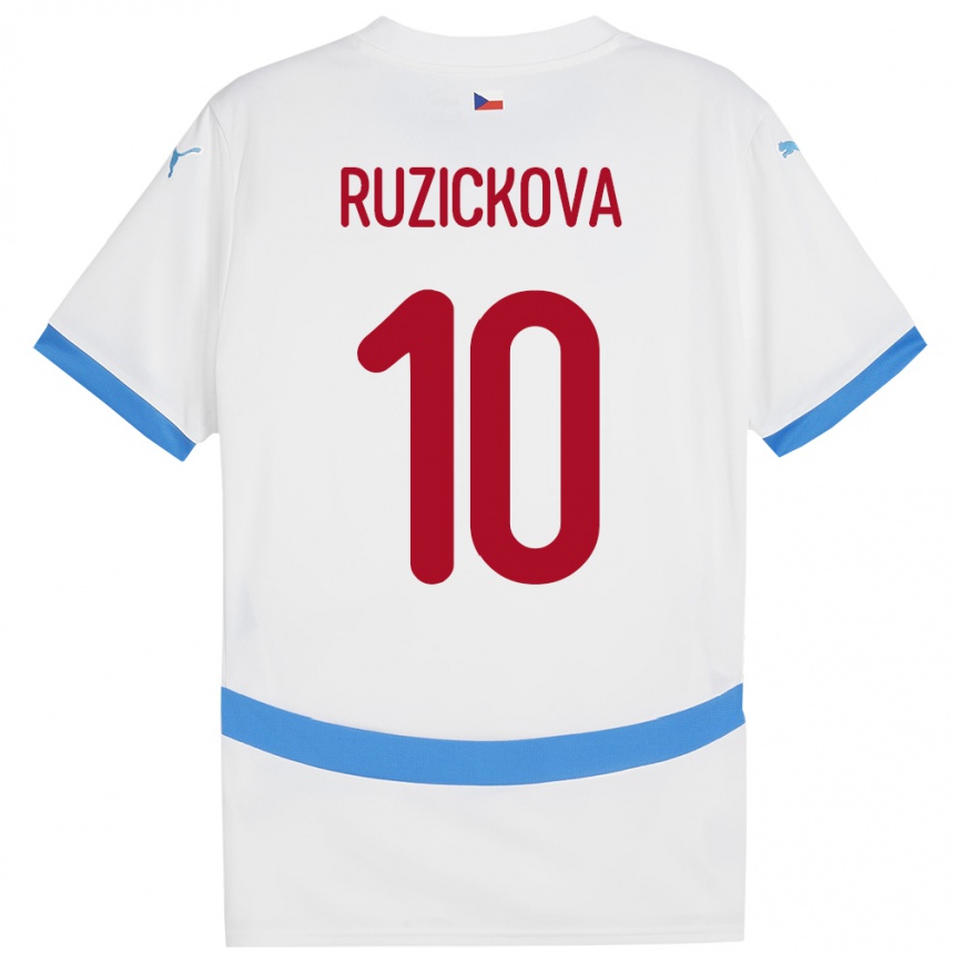 Men Football Czech Republic Kristýna Růžičková #10 White Away Jersey 24-26 T-Shirt Australia