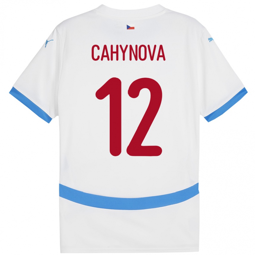 Men Football Czech Republic Klára Cahynová #12 White Away Jersey 24-26 T-Shirt Australia