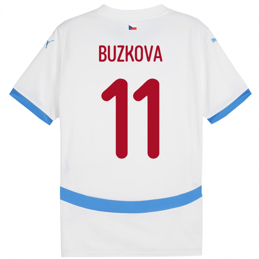 Men Football Czech Republic Kateřina Bužková #11 White Away Jersey 24-26 T-Shirt Australia